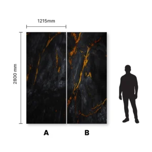 Panel PCV marmurowy Dark Lava Premium - wymiary