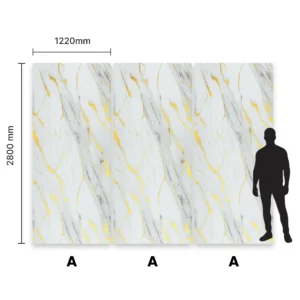 Panel PCV mMrmurowy Light Galaxy Premium - wymiary