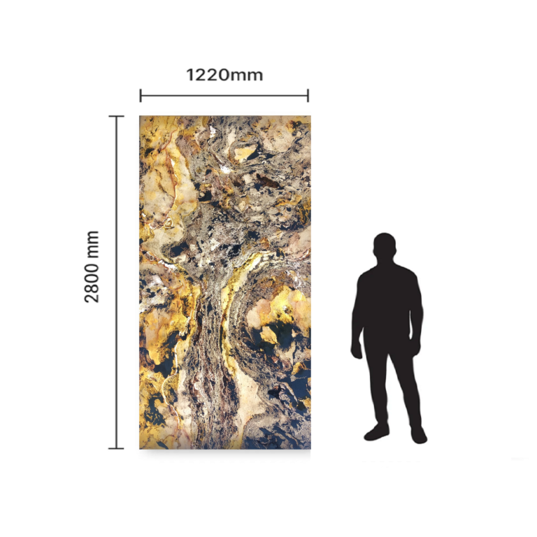 Fornir kamienny indian autumn do podświetlenia z wymiarami